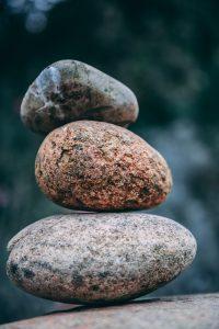 Rocks balancing on top of one another